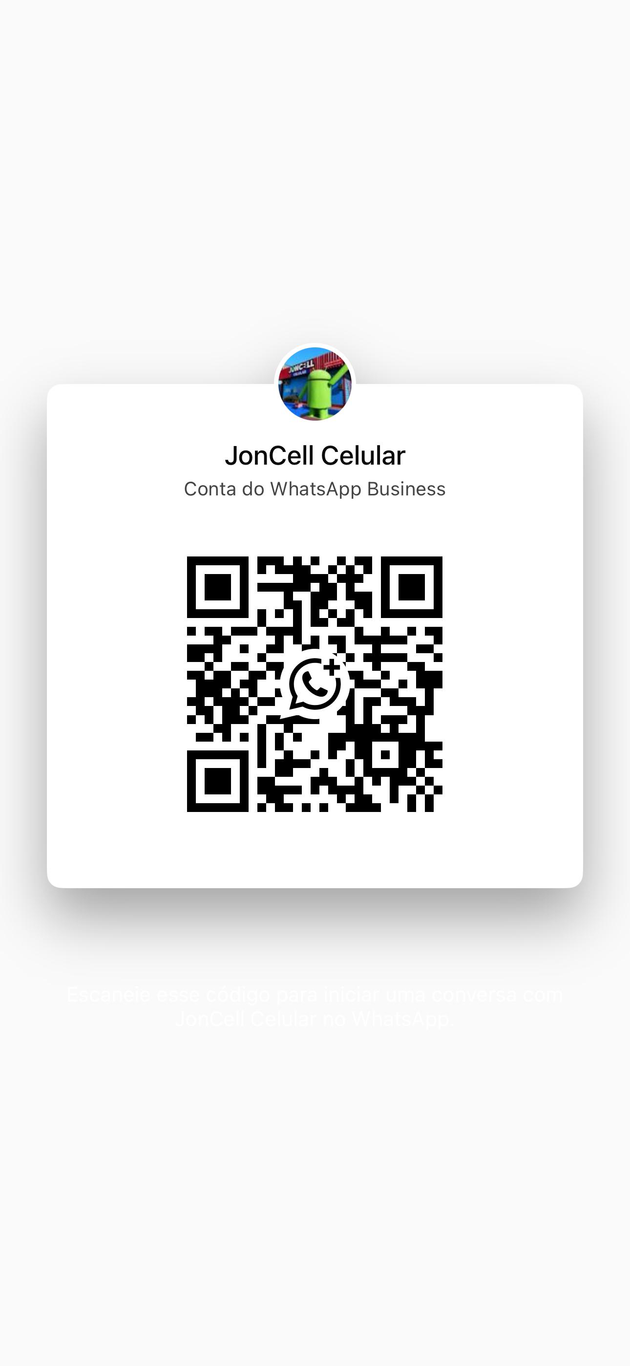 QR Code do WhatsApp da JonCell Celular